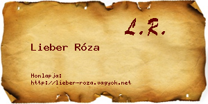 Lieber Róza névjegykártya