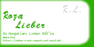 roza lieber business card